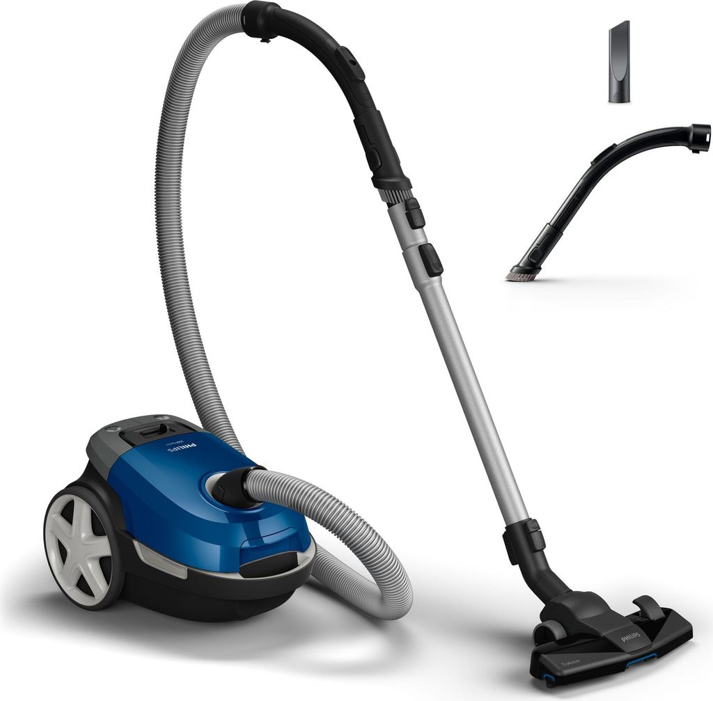 Philips Staubsauger mit Beutel 3000 Series, Allergiefilter, 99.9 % Staubaufnahme, 900 W, Blau (XD3110/09)