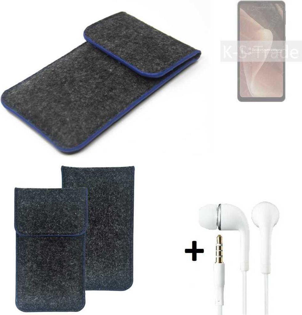 K-S-Trade Handy Schutz Hülle kompatibel mit Sharp Aquos Sense7 Plus Schutzhülle Handyhülle Filztasche Pouch Tasche Case Sleeve Filzhülle