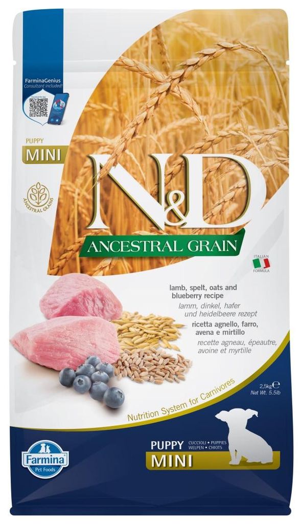 Farmina N&D Ancestral Grain Puppy Mini 2,5kg Sucha Karma Zdjęcie produktu 