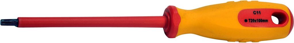 SW-Stahl 33100L-T20 Schraubendreher, VDE, T-Profil, T20 x 100 mm