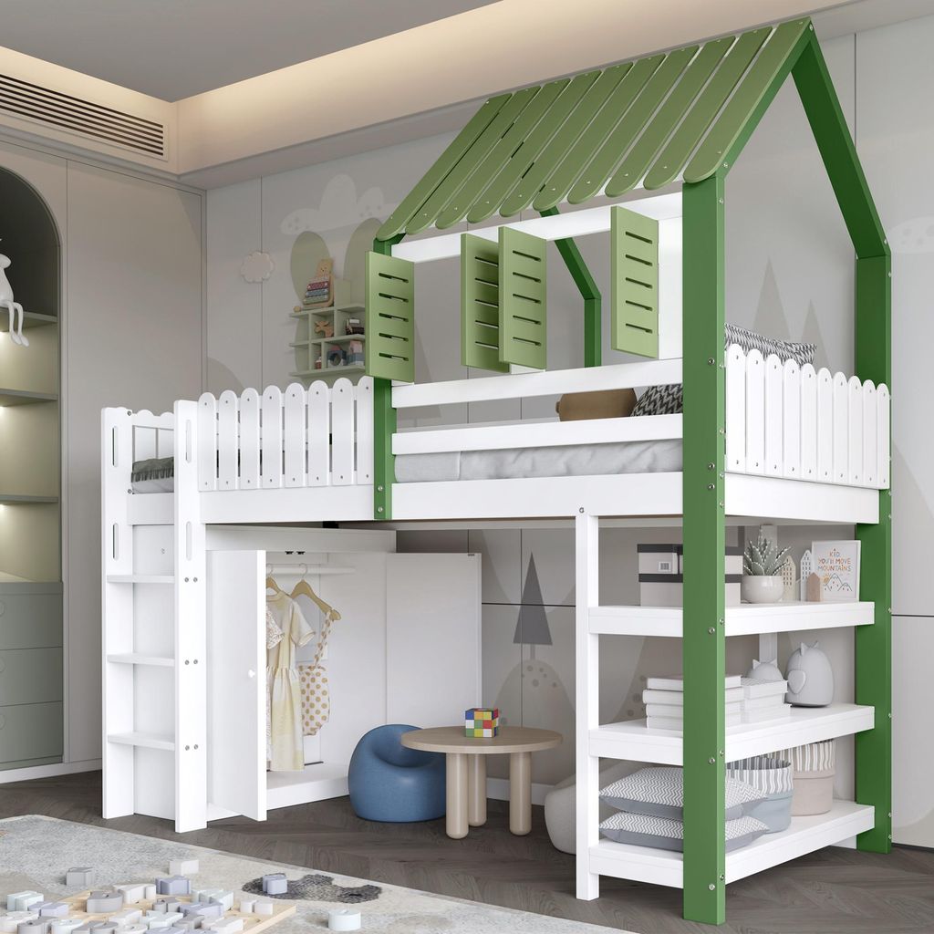 STILVORA Kinderbett 90x200cm mit Stauraum,Jugendbett mit Produktbild 