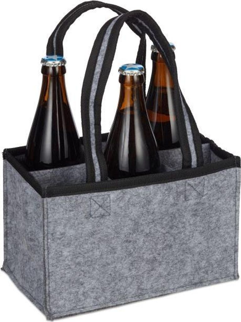 6x Flaschenträger aus Filz