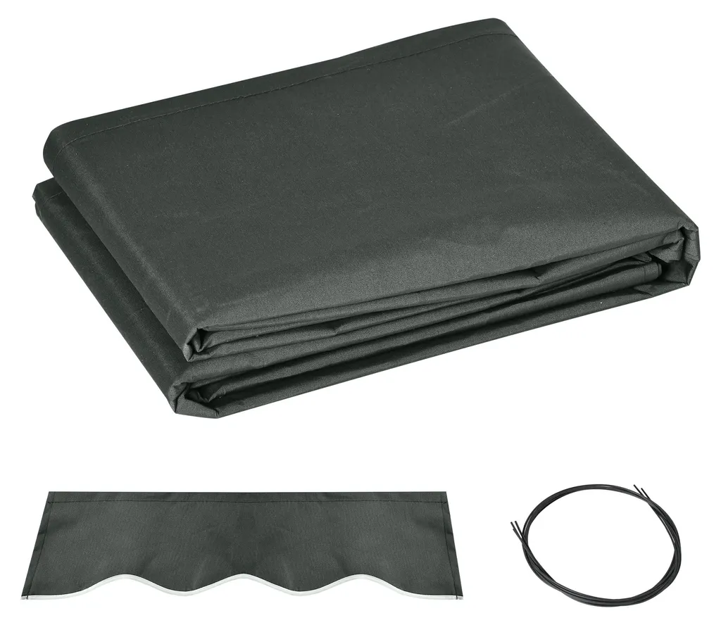 Lambrequin de Rechange pour Store banne gris - 280g/m2 - Polyester UV - 2