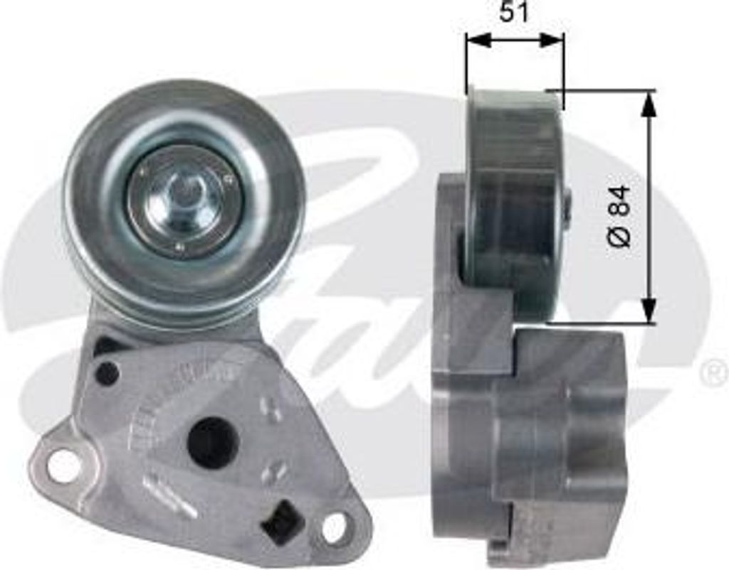 GATES T39248 Riemenspanner, Keilrippenriemen OE 1345A062 kompatibel mit Pajero, L200