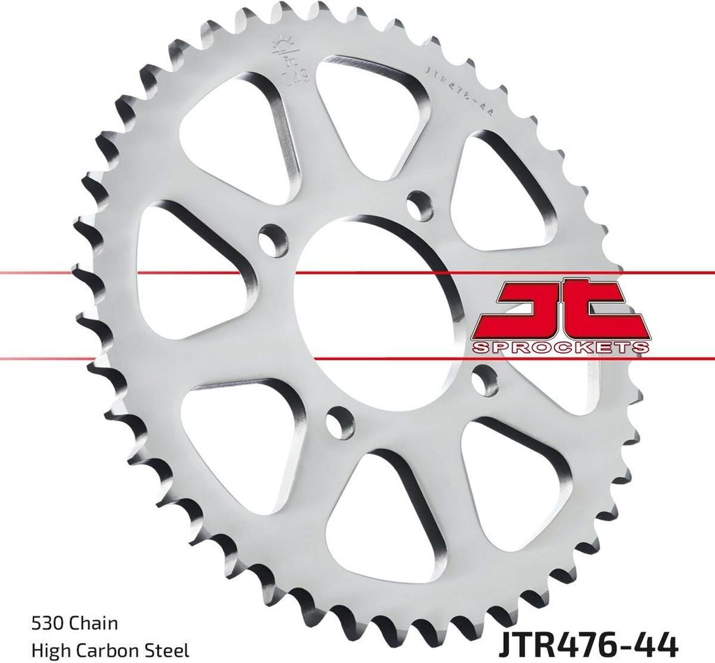 Kettenrad 44 Zähne Teilung 530 Typ JTR476 SILBER für Kawasaki KH 400 / Z 250 400 440 500