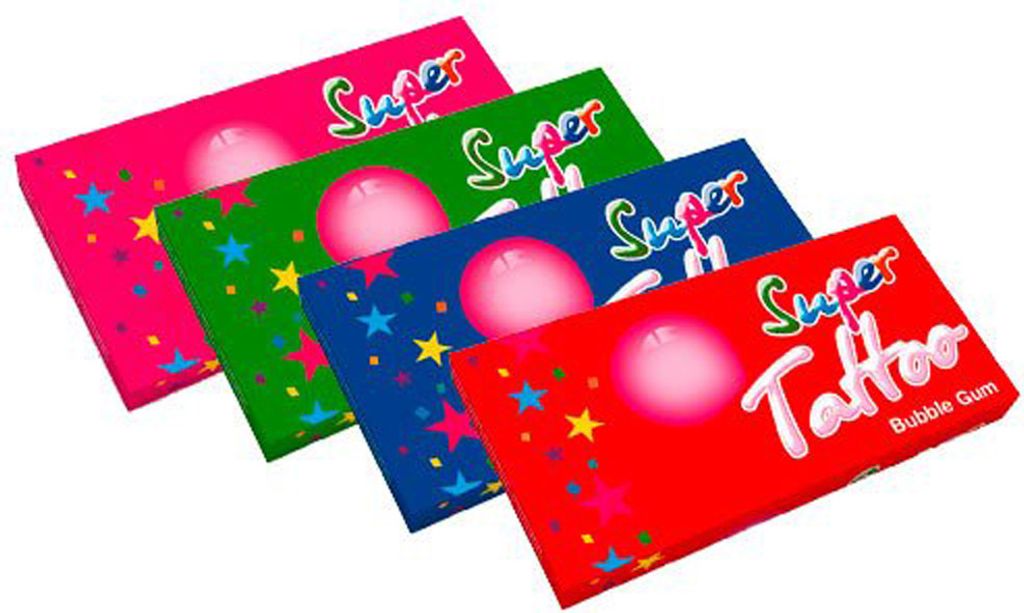 Tise Super Tattoo Bubble Gum Mix Karneval Wurfmaterial 200 Produktbild 