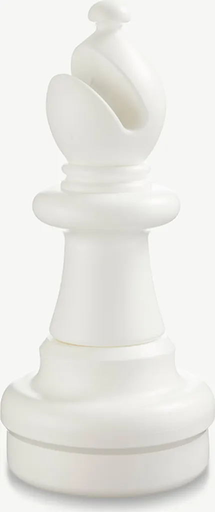 Statue de Fou Échecs 54 cm Blanc - Objet Déco Contemporain Grand Format