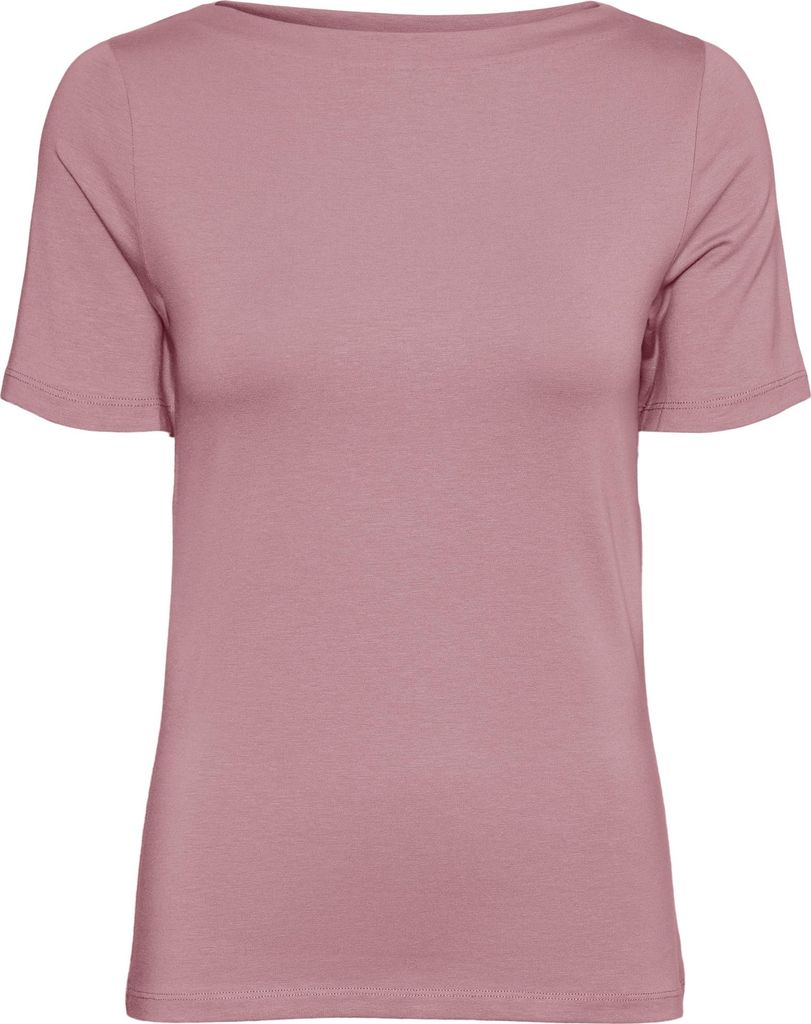 VERO MODA Basic Stretch T-Shirt mit U-Boot-Ausschnitt VMPANDA Größe: S