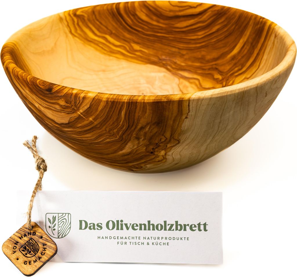 Salatschale aus Olivenholz 28 cm Produktbild 