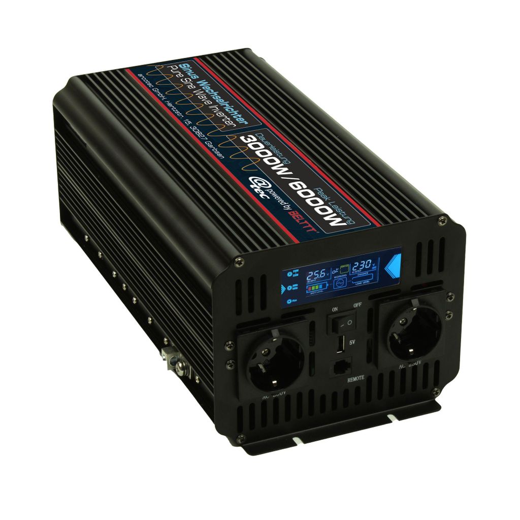 Spannungswandler Eingang DC 24V Ausgang AC 220-250V Reiner Sinus Wechselrichter 3000W