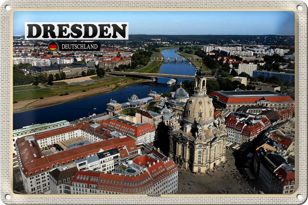 Blechschild Städte Dresden Deutschland Neustadt 40x30cm