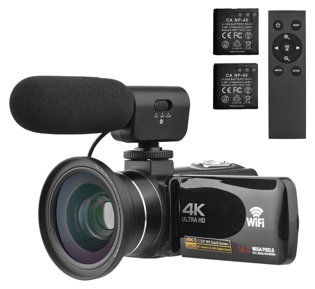 cyfrowa kamera wideo 4K, kamera WiFi, rejestrator DV, 56 Zdjęcie produktu 