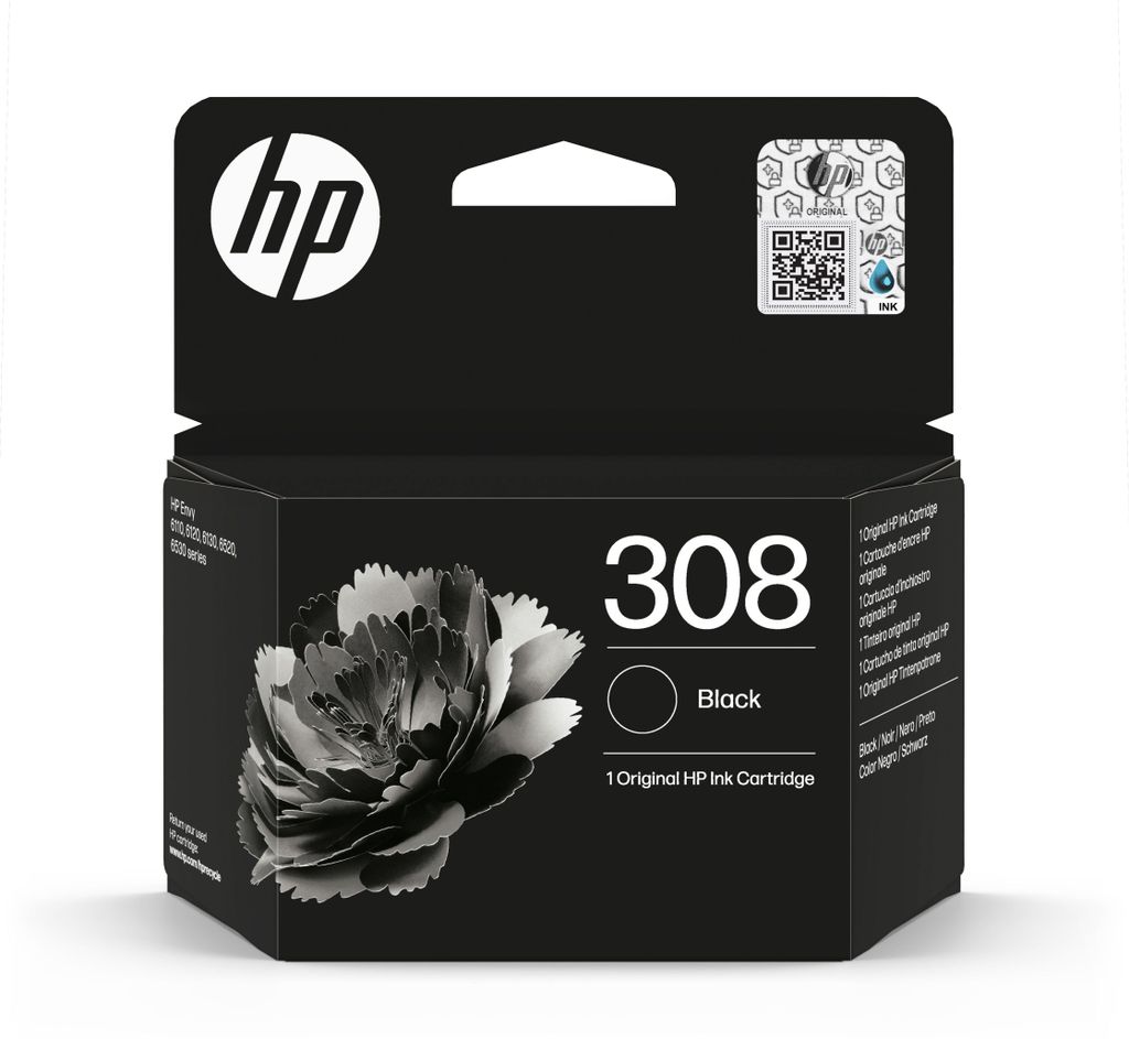 HP 308 Schwarz Original Druckerpatrone, Standardertrag, Produktbild 