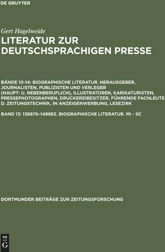 136876-149882. Biographische Literatur. Mi - Sc