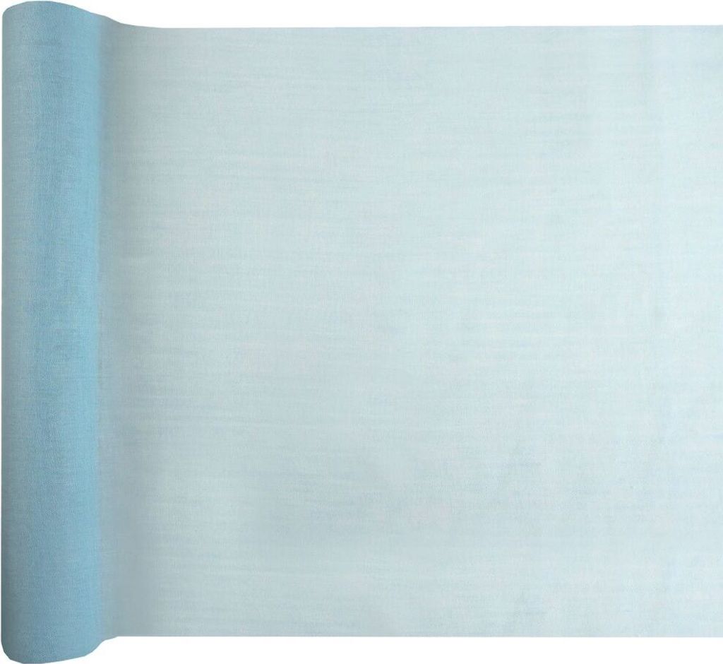 Musselin Tischläufer hellblau 36cm x 5m Tischdeko Hochzeit Produktbild 