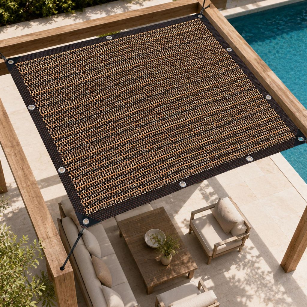 Sonnensegel 2x5M Rechteck, Sichtschutz Zaun mit Alu-Ösen Produktbild 