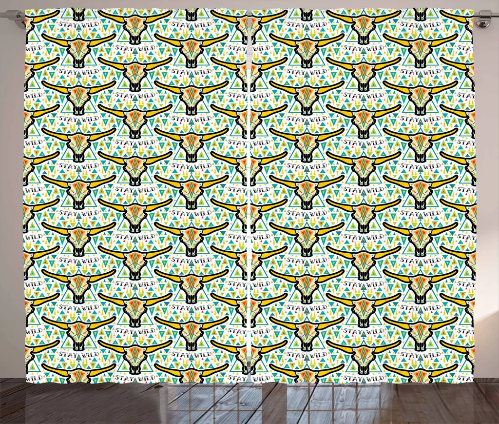 Tenda Rustica ABAKUHAUS con Toro del Texas e Motivo Azteco 280x175
