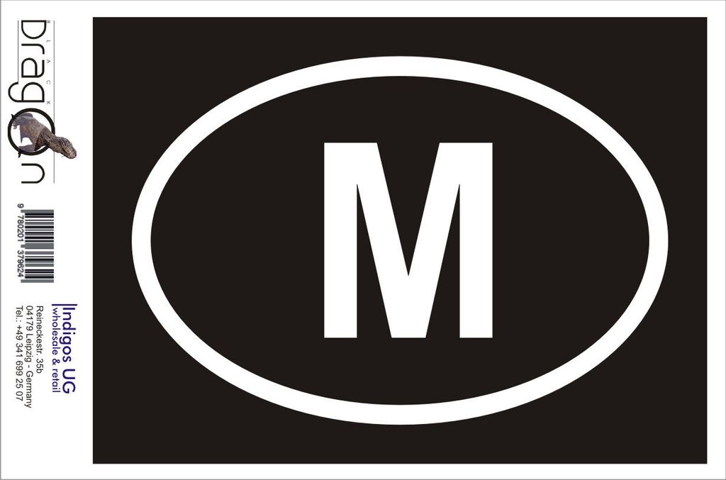 Aufkleber / Autoaufkleber - JDM / Die cut / Auto / OEM - Malta m - 160x110mm schwarz - Heckscheibe / Heckscheibenaufkleber