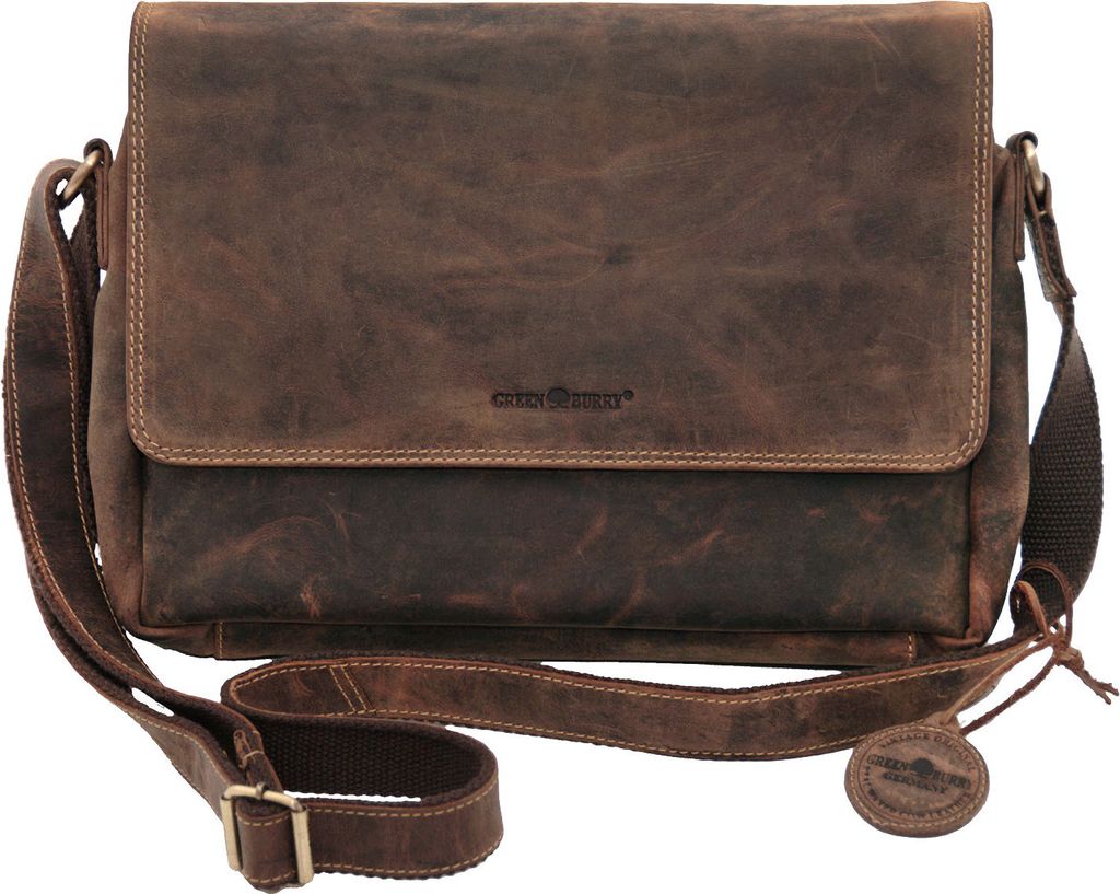 Greenburry Vintage Messenger A4 Sac à bandoulière en cuir Image du produit 