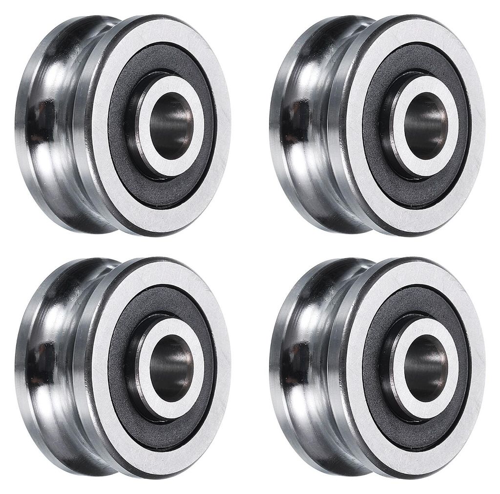 4 Stš¹ck Kugellager SG25 U-Nut-Fš¹hrungslager 8x30x14mm U-Nut-Rollenrad (GCr15) Chromstahl-Lager fš¹r Umlenkrollen