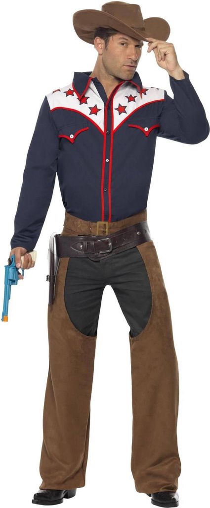 Smiffys - "Rodeo" Kostüm Set für Herren/Damen Uni SM1292 (M) (Blau/Braun)