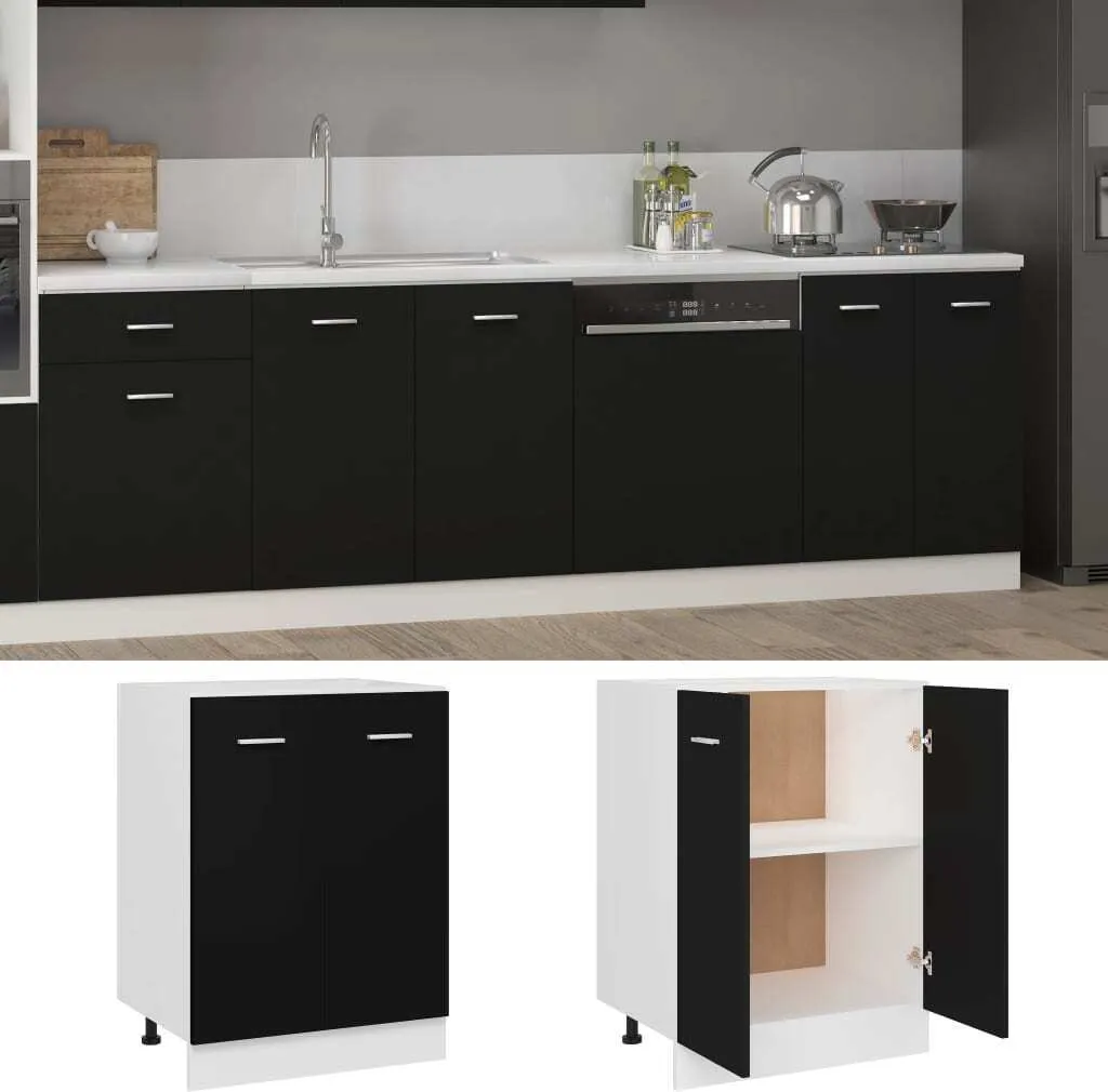 SYFAX Lyon Mobile Basso Nero 60x46x81,5 cm | Qualità e Risparmio