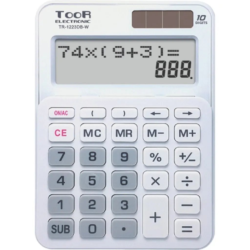 Calcolatrice KW TR-1223DB Bianca Doppia Linea 12 Cifre - Offerta Ufficio