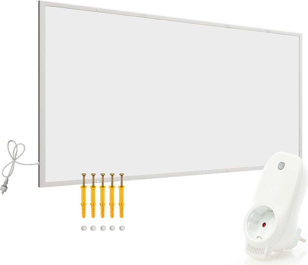 Wiltec Infrarotheizung 700 Watt inkl. WLAN-Thermostat, energieeffizienter Heizkörper mit WLAN Steuerung, Wandmontage Elektroheizung, Heizpaneel IR...