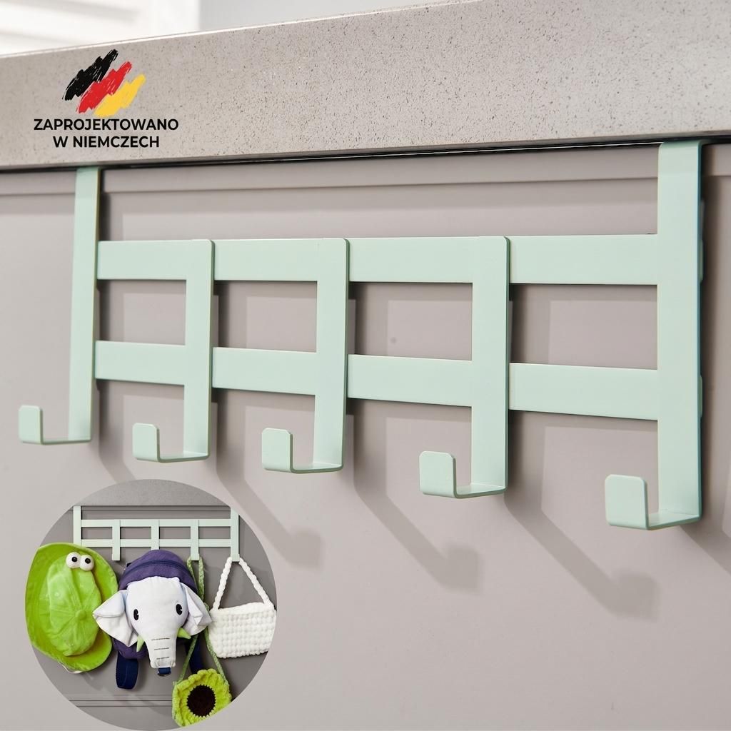 DEKAZIA® Türgarderobe zum Einhängen Grün Bunt – Türhaken Produktbild 
