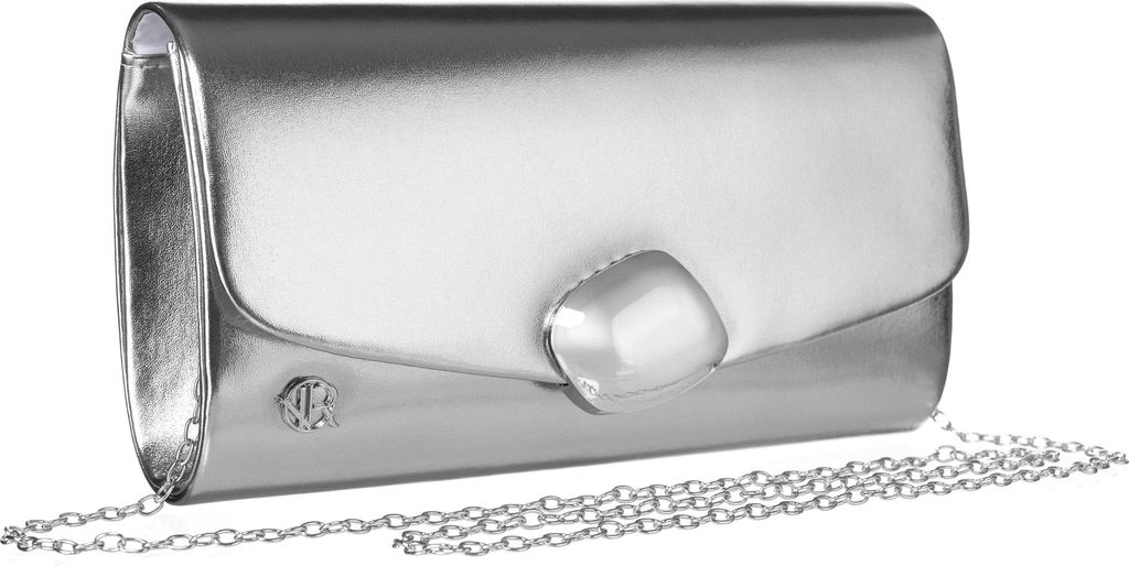 Rovicky Silberne Clutch mit Kette für besondere Anlässe