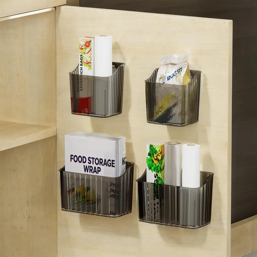Rangement autocollant porte de placard pour épices et petits aliments