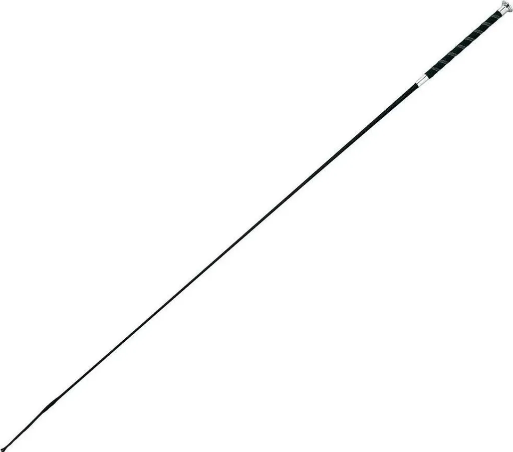 Cravache de dressage Fleck Soft 120 cm - Idéal Travail sur le Plat Noir