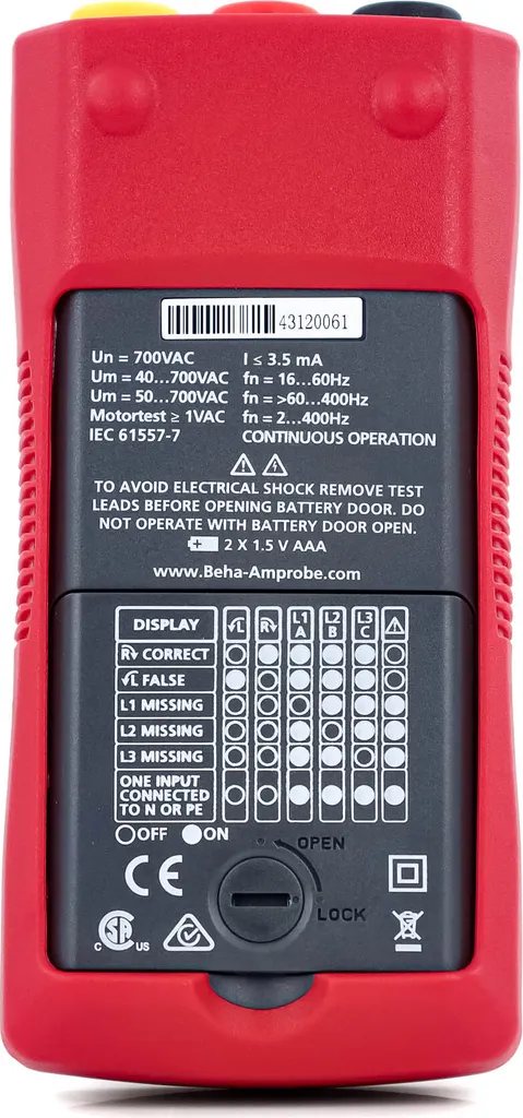 Fluke PRM-6-EUR Indicateur de direction de champ tournant triphasé - 4