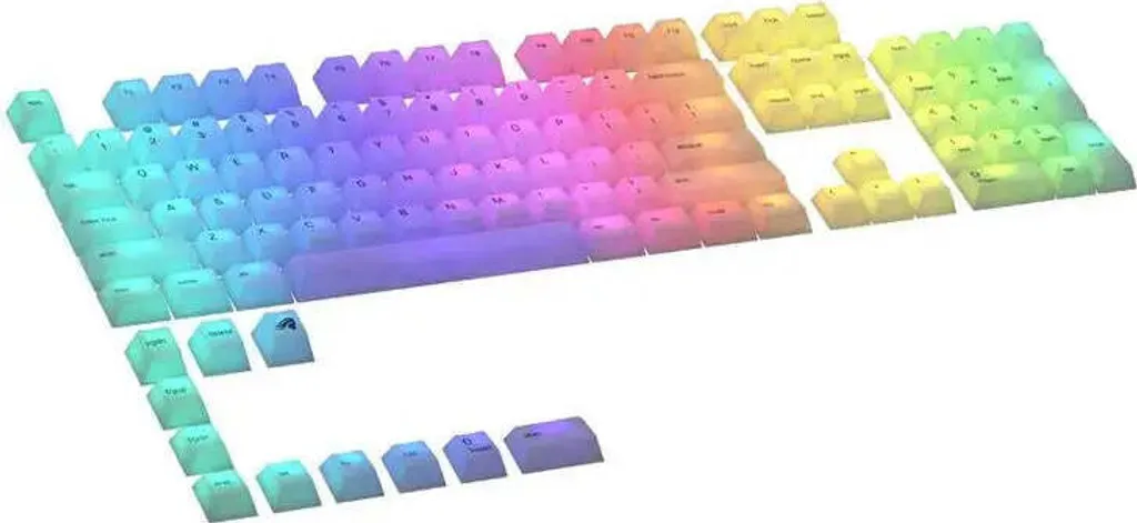 Kit Keycaps Glorious Polychroma RGB - Idéal pour Clavier Mécanique MX - 2