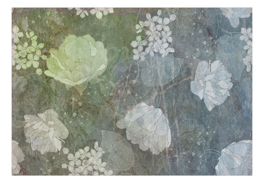 Vlies Fototapete Blumen 450x315 cm Tapeten Wandtapete XXL Retro Vintage b-C-0978-a-a