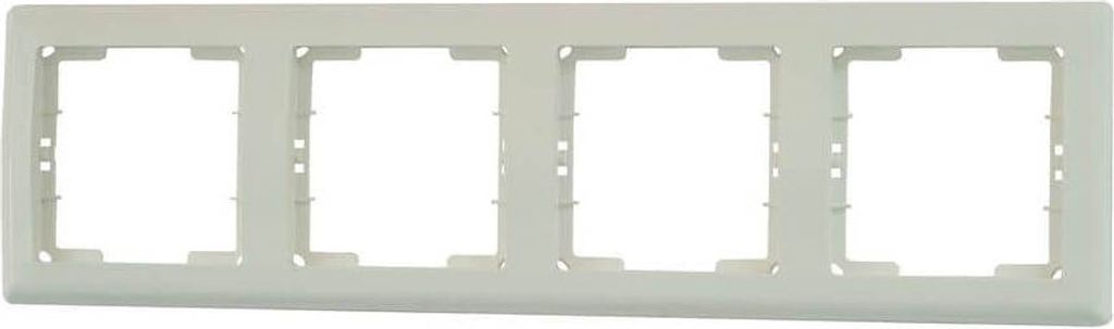 Mutlusan Daria 4-fach Rahmen horizontal Weiss für 4 Module Produktbild 