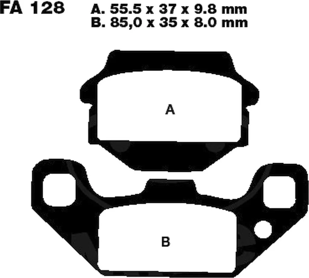 Jeu de plaquettes de frein avant Kawasaki KSF 250 Mojave 2000-2004
