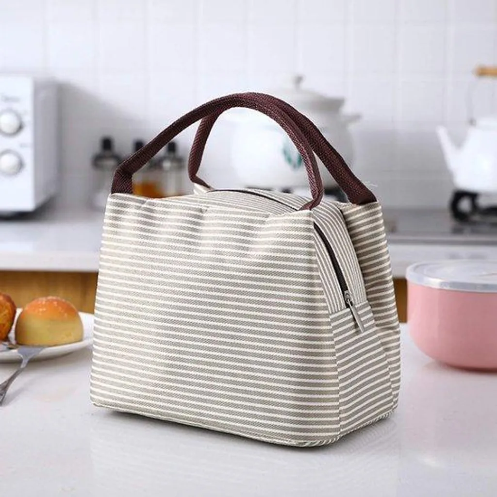 Sac de pique-nique imperméable Oxford Kaki Rayé - Isotherme 20L