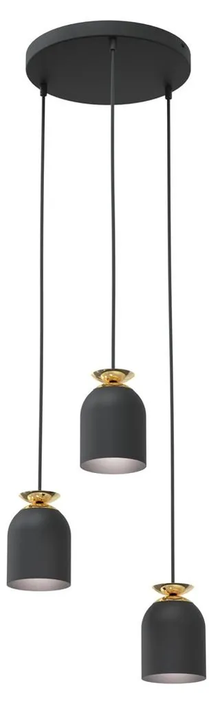 Suspension de table salle à manger Target noir or métal 140x30x30 cm