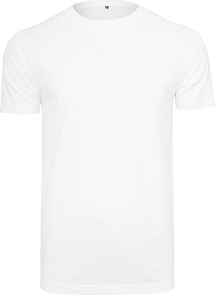 Build Your Brand BY136 | Herren T,Organic T-Shirt Round Neck, Single-Jersey - Farbe: White - Größe: 4XL