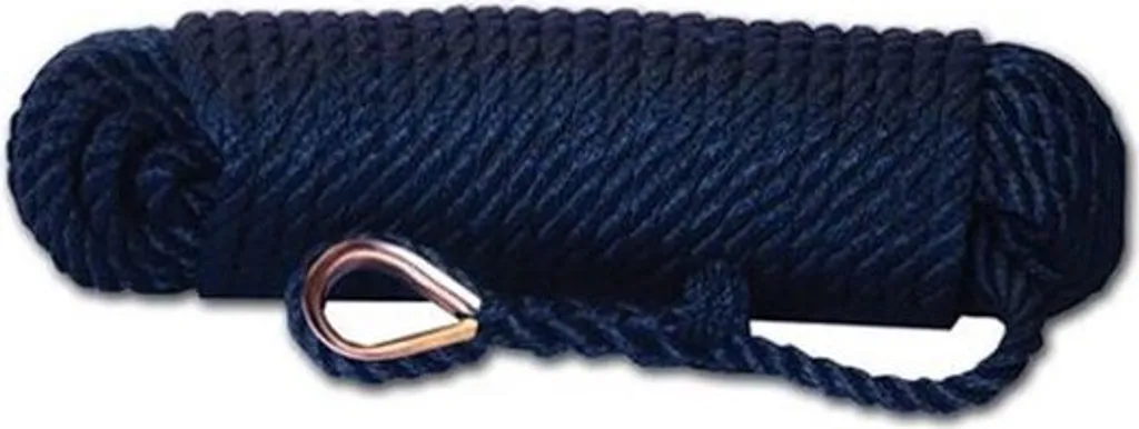 Amarre bateau 12mm bleu marine 20m Hollex contre les chocs de l'eau