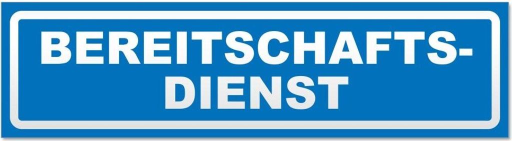 Kiwistar - Autoaufkleber - Blau - 20 x 5,3 cm - Bereitschaftsdienst invertiert - Hinweis Aufkleber Sticker für Auto, Kfz, Fahrrad, PKW, LKW