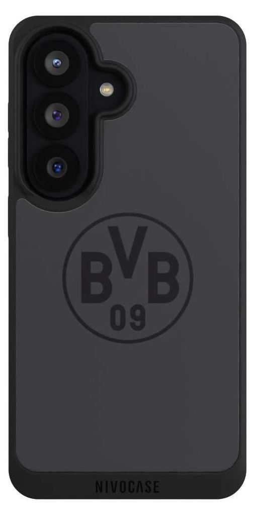 NIVOCASE Handyhülle für Samsung Galaxy S26 Hülle NIVOpure Case Schwarz BVB Borussia Dortmund Logo
