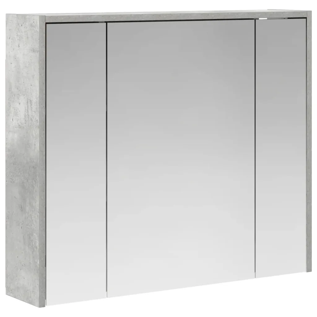 Armoire de toilette avec miroir pour salle de bain moderne gris 73,5cm