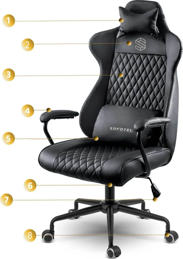 Fauteuil de bureau Sofotel Verona Noir 2581 : Confort Chic et Robuste - 7