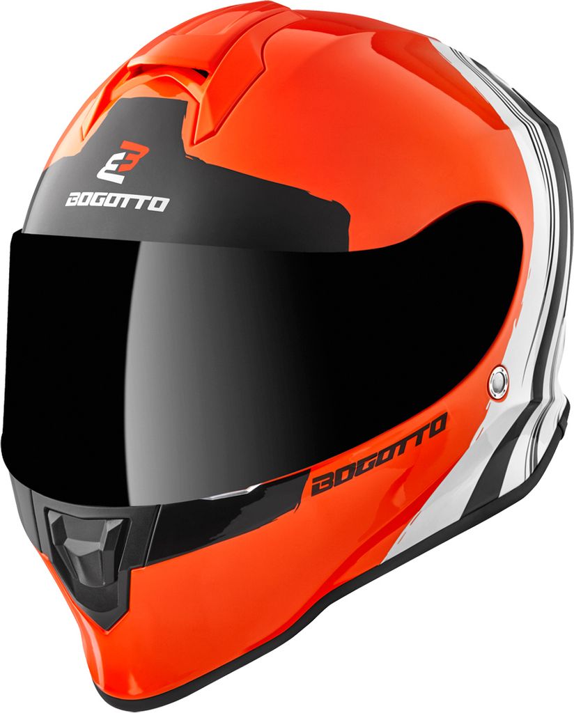 Bogotto V151 Wild-Ride Helm, orange/schwarz/weiß, XL
