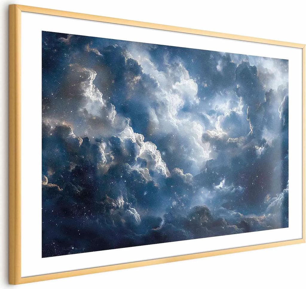Posterpapier Poster - Astronomical Wonders: Clouds and Stars in Harmonious Union 30x21 cm Muster b-H-10057-ao-a