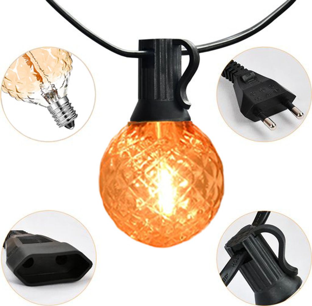 6 Ersatzlampen für Homezie Lichterkette Tannenzapfen-Design