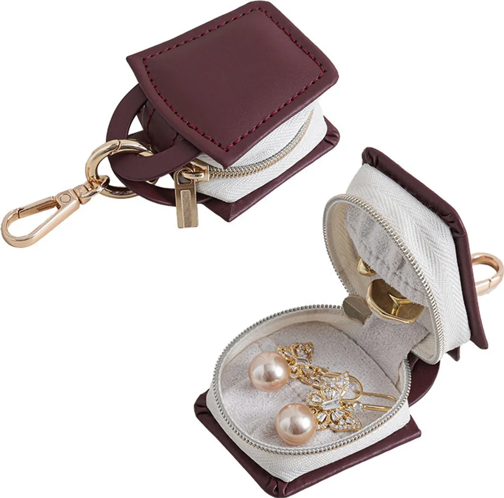 INF Organizer Gioielli da Viaggio Rosso - Custodia Portatile Protettiva - 1