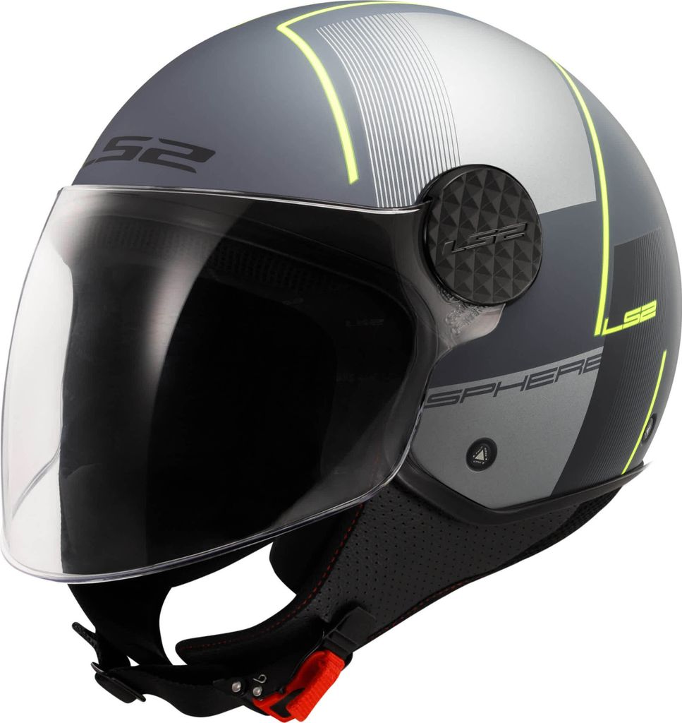 LS2 Jethelm OF558 Sphere-Lux XL Titan / Neongelb Matt Firm